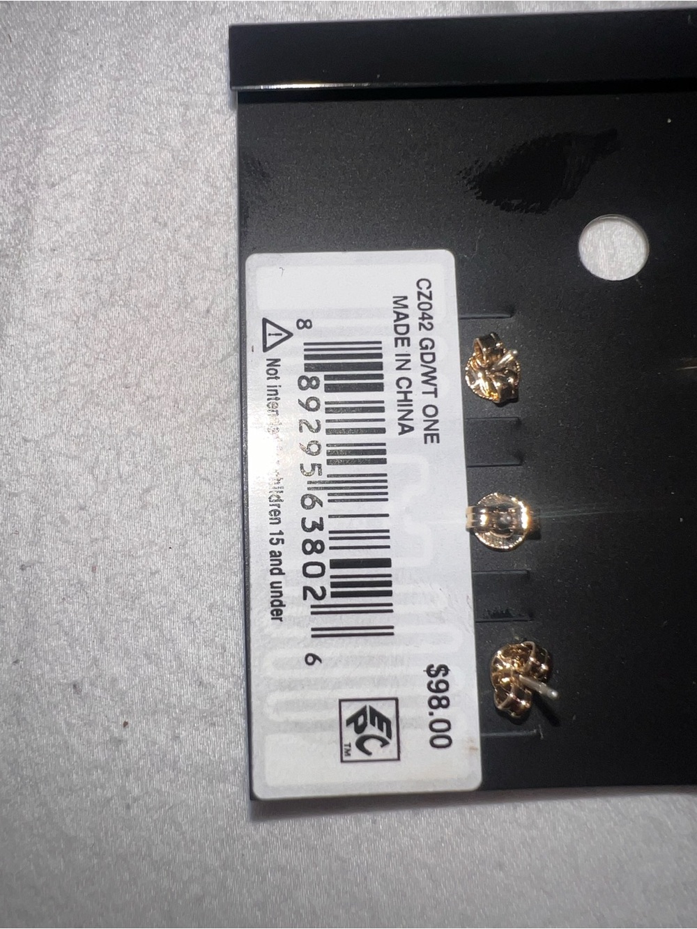 NWT Coach Rose Gold Mix Stud Earring Set - White Accent - Picture 4 of 4